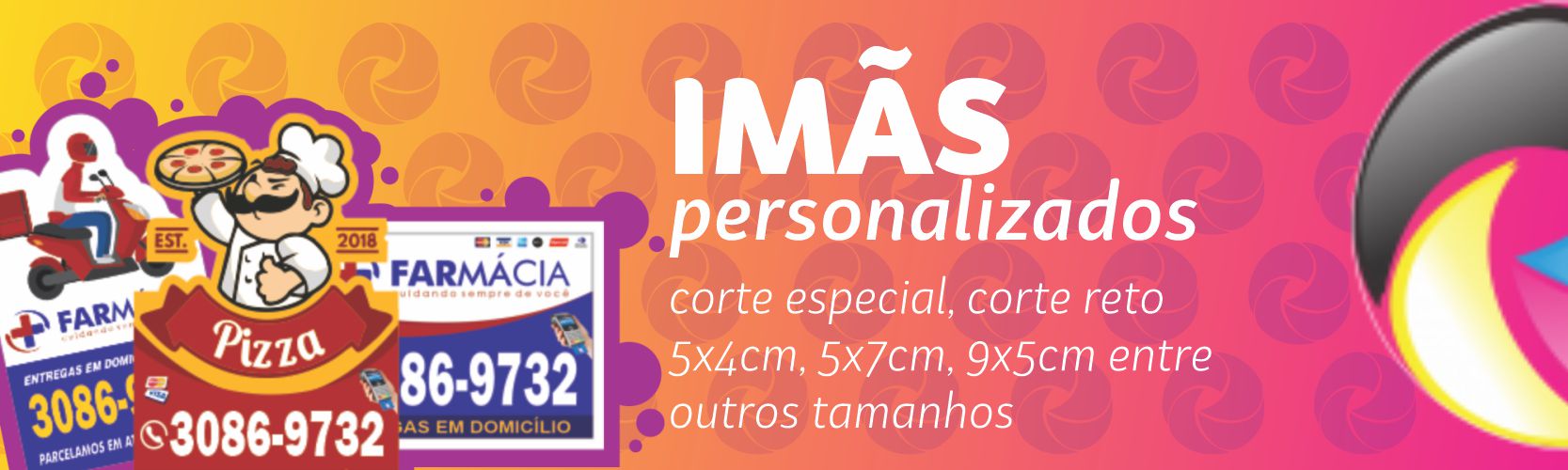 Banner com imã personalizado colorido da AC Promo