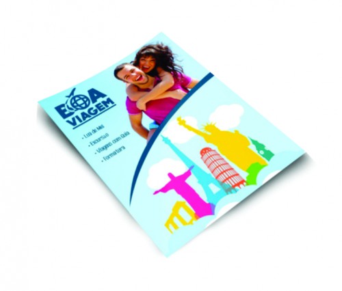 Panfleto Couchê 115g - 21x30 - 4/0 - 1000 unid.