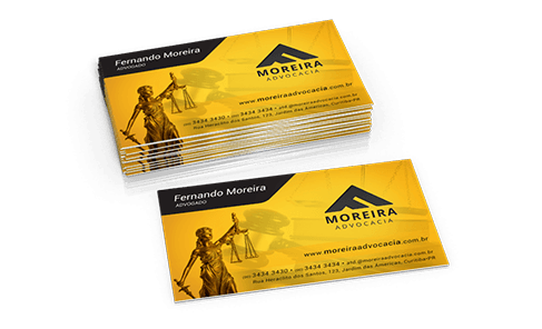 Cartão de Visita Couchê 250g Lam. Fosca 9X5cm 4x1