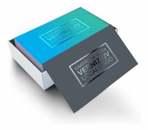 Cartão de Visita 300g Laminação fosca +  Verniz Localizado