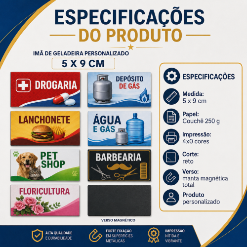 Ímã c/ Corte Reto 250g - Manta Total 5x9 - 4x0 