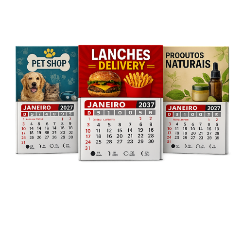 Ímã c/ Corte Reto 250g - Manta Total 4x5 - 4x0 -  Com Calendario 