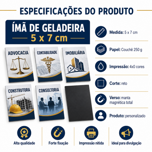 Ímã c/ Corte Reto 250g - Manta Total 7x5 - 4x0 
