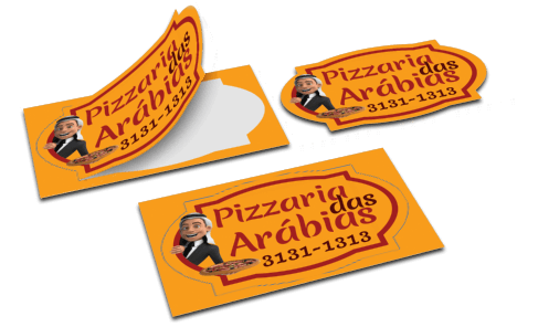 Adesivo de Papel 3x3 - 4x0