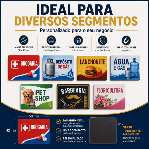 Ímã c/ Corte Reto 250g - Manta Total 5x4 - 4x0