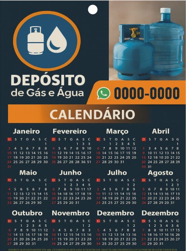Calendário de Parede 20x27