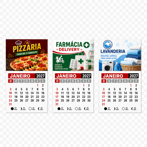 Ímã c/ Corte Reto 250g - Manta Total 7x5 - 4x0 -  Com Calendario 7x7