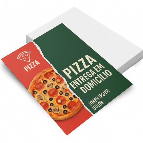  Folhetos Couchê 80g - 7x10 - 4/0