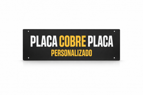 Placa Cobre Placa Automotiva Personalizada