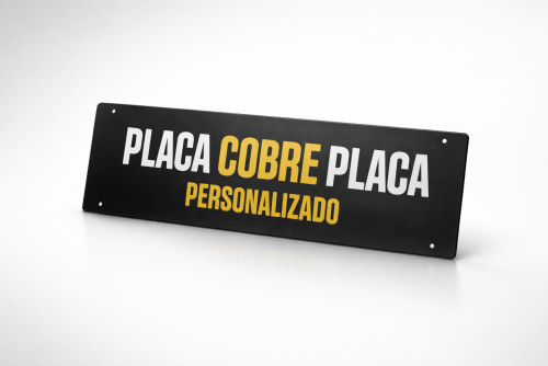 Placa Cobre Placa Automotiva Personalizada