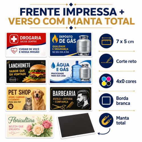 Imã Promocional 7x5 com borda branca