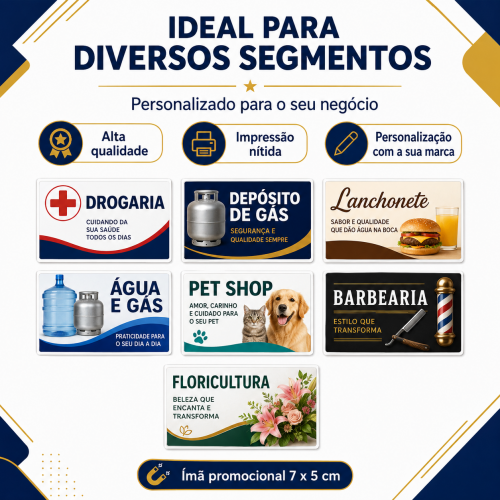 Imã Promocional 7x5 com borda branca
